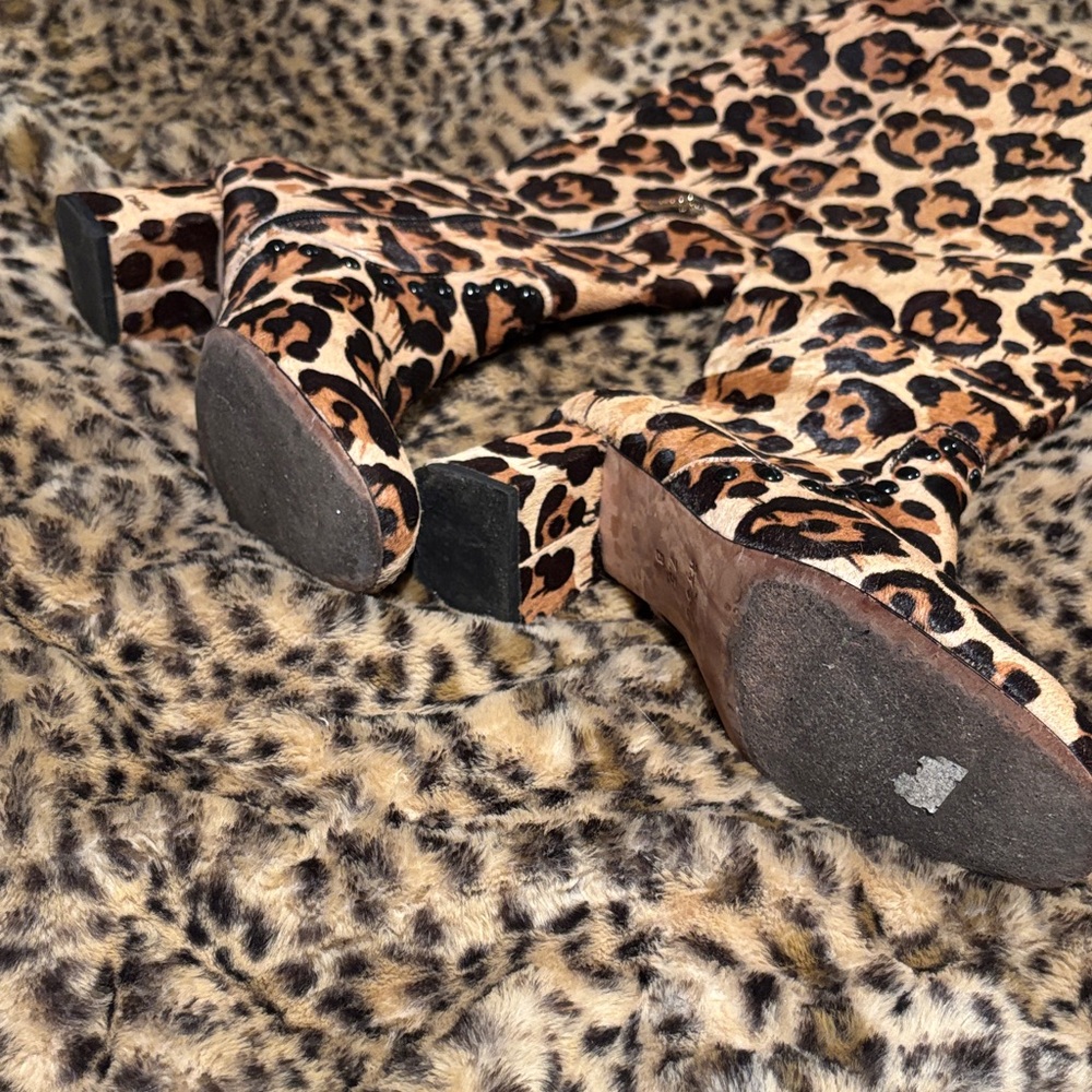 Coach Leopard Print Heeled Boots - Picture 5 of 5